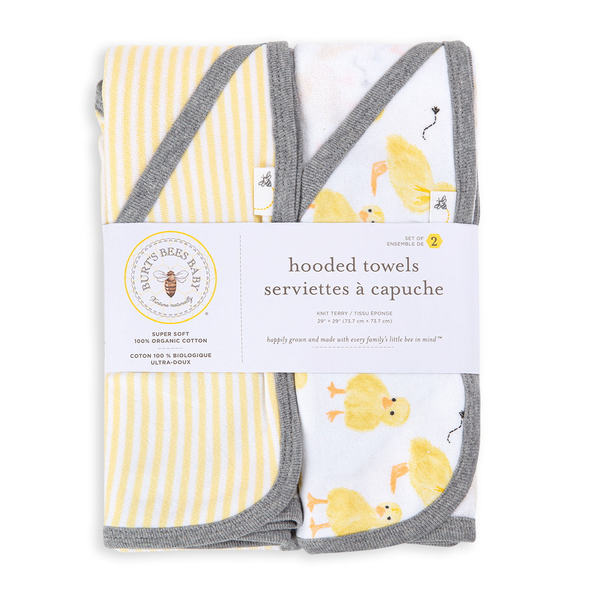 Little Ducks Organic Hooded 2 Pack Towels