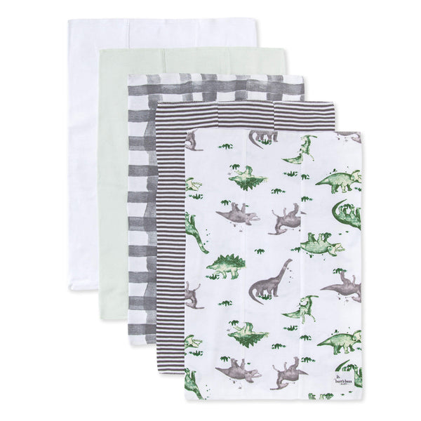 Organic Baby Burp Cloths - Set of 5 - Happy Herbivores