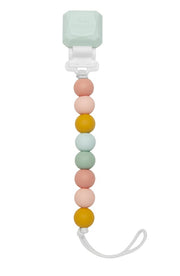 Color Pop Silicone and Wood Pacifier Clip - Various