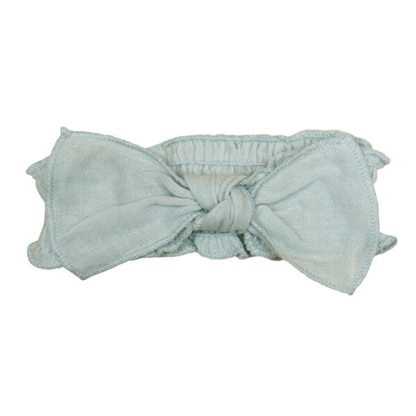 Muslin Smocked Headband- Green Tea