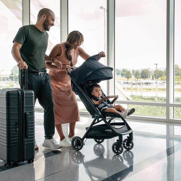 Nuna TRVL Compact Stroller with Travel Bag - Caviar