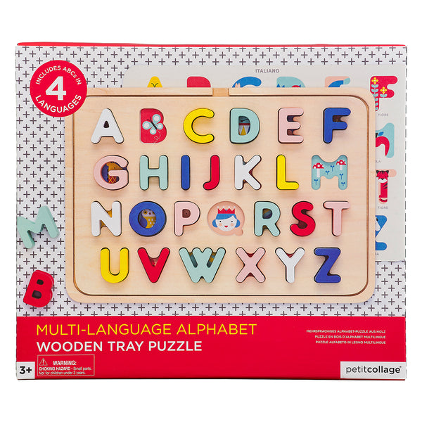 Multi-Language Alphabet Wooden Tray Puzzle