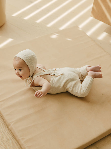 Knit Overalls - Natural Heather