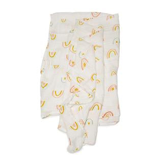 Muslin Swaddle - Pastel Rainbow