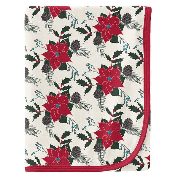 Holiday Swaddling Blanket - Christmas Floral