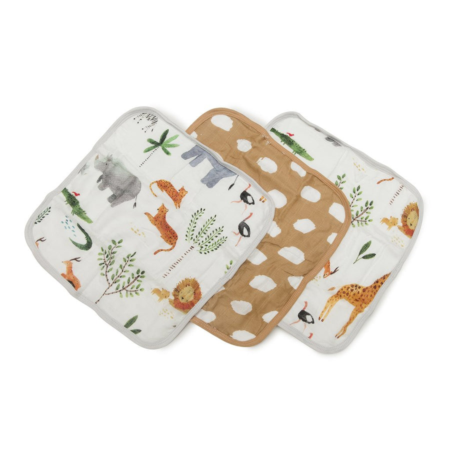Muslin Washcloth Set - Safari Jungle