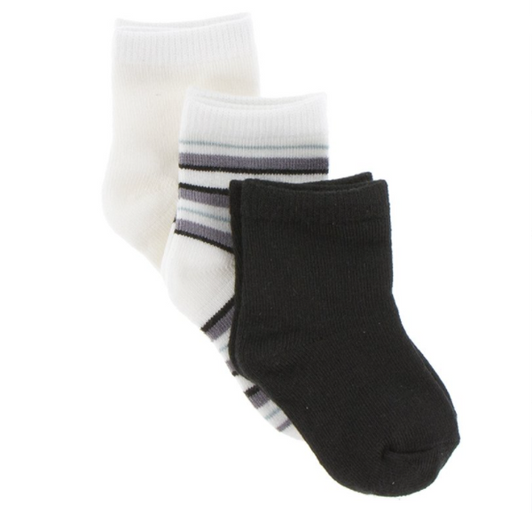 Kickee Socks (Set of 3) - Zebra, India Pure Stripe & Natural