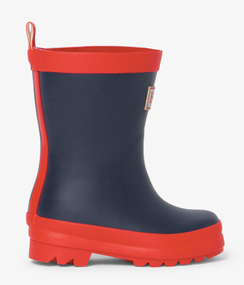 My 1st Rain Boots - Navy & Red Matte