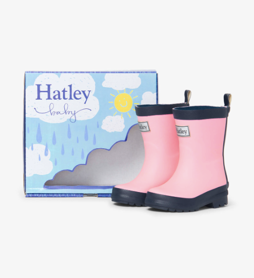 My 1st Rain Boots - Pink & Navy Matte