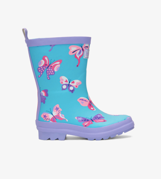Rain Boots - Doodle Butterflies Matte