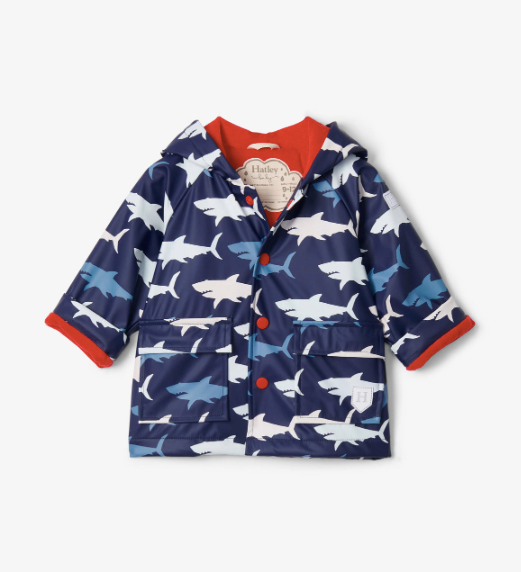 Baby Raincoat - Hungry Sharks
