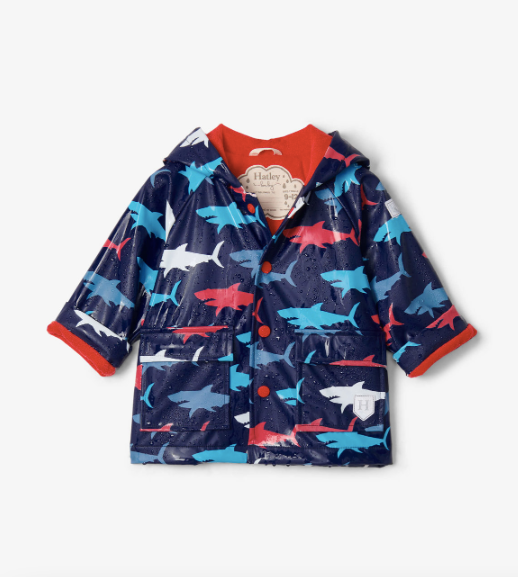 Baby Raincoat - Hungry Sharks