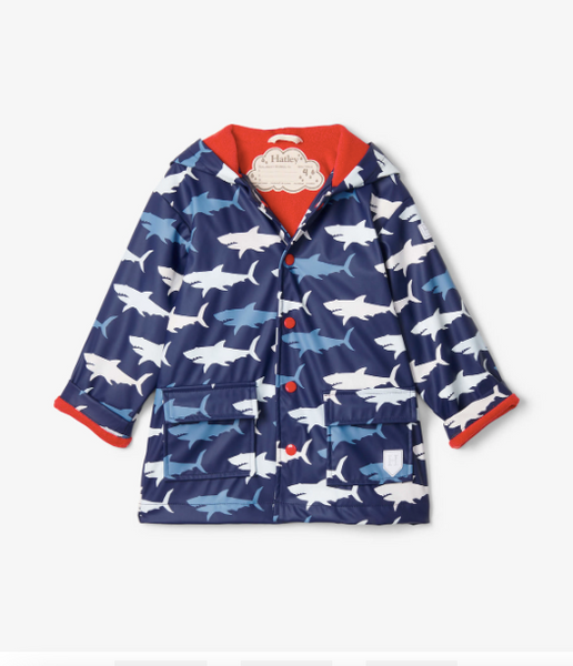 Color-Changing Raincoat - Hungry Sharks