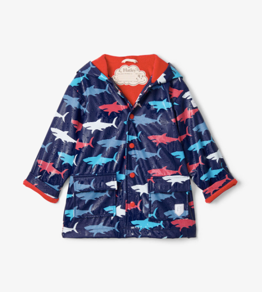 Color-Changing Raincoat - Hungry Sharks