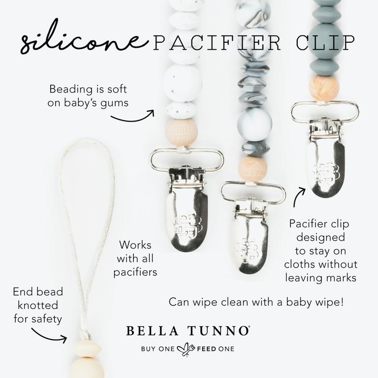 Silicone Solid Color Pacifier Clip (Various Colors)