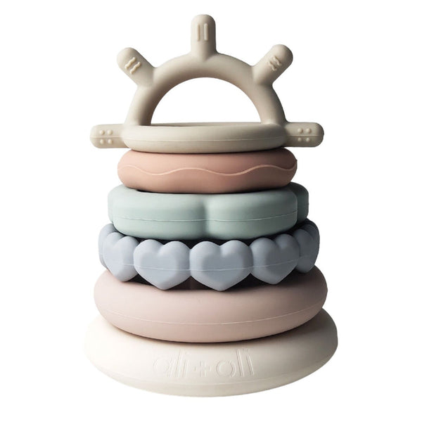 Soft Silicone Stacking Ring Tower - Sun