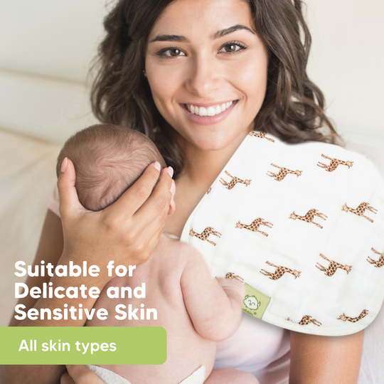 Softe Muslin Baby Burp Cloths The Wild - Set of 5