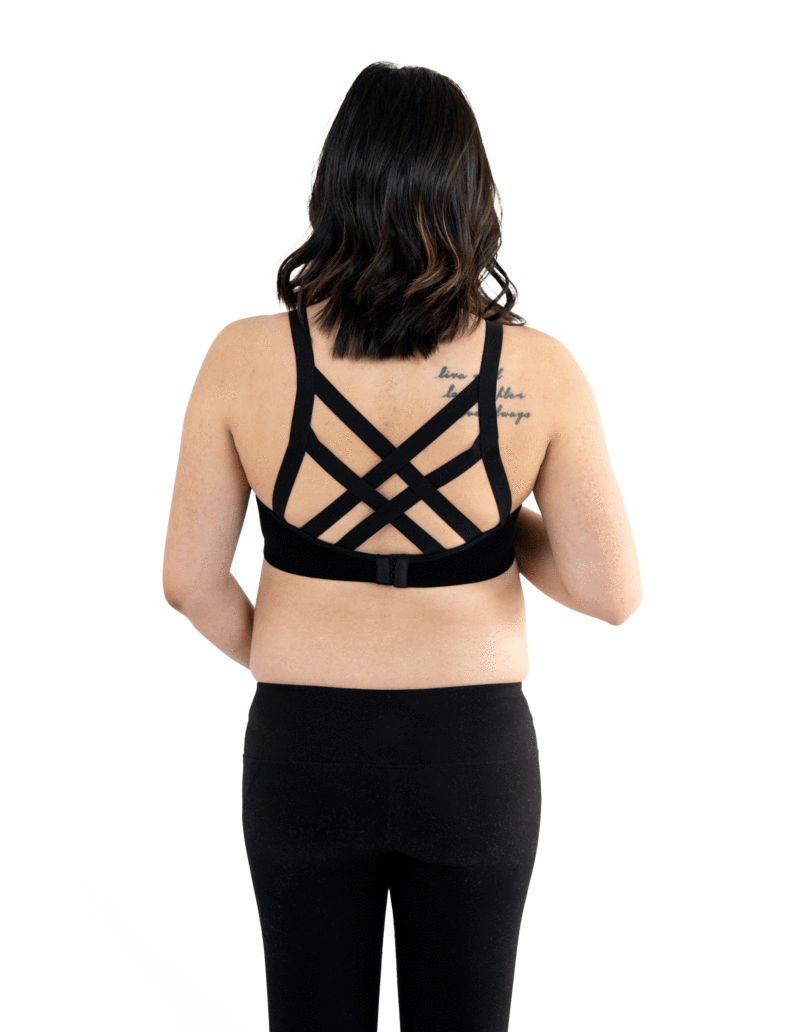 Super Strappy Nursing Bra - Black