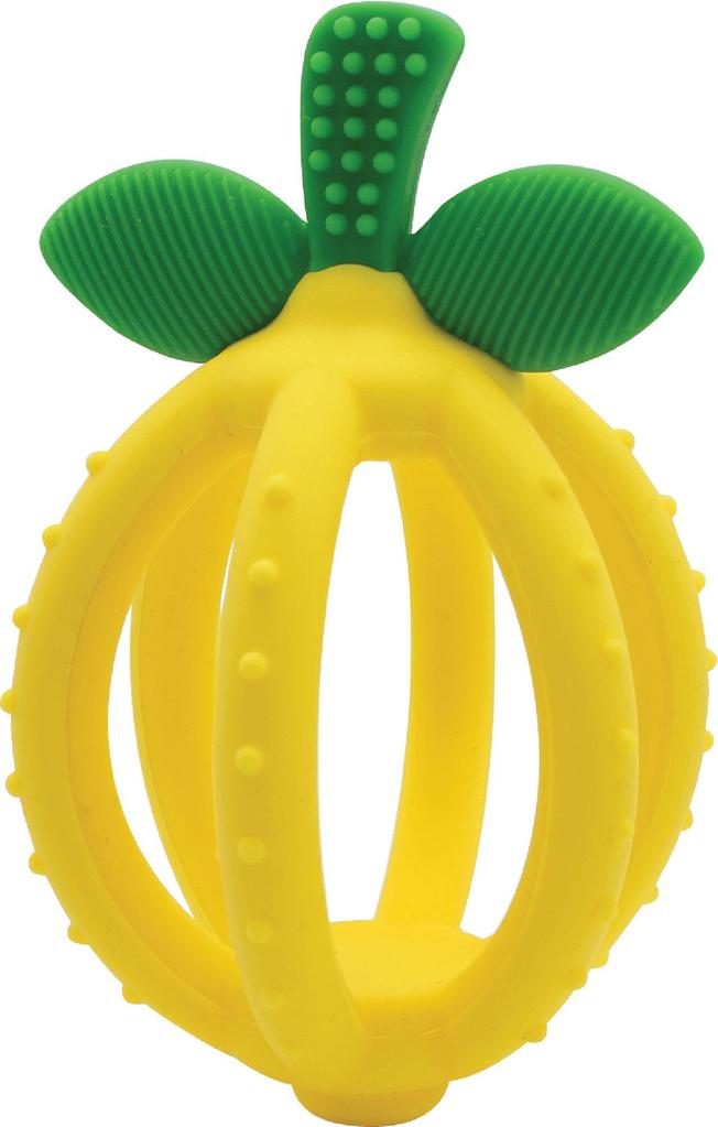 Bitzy Biter Teething Ball and Training Toothbrush - Yellow