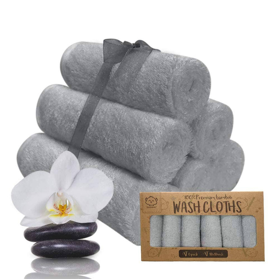 Deluxe Baby Washcloths - Cool Gray