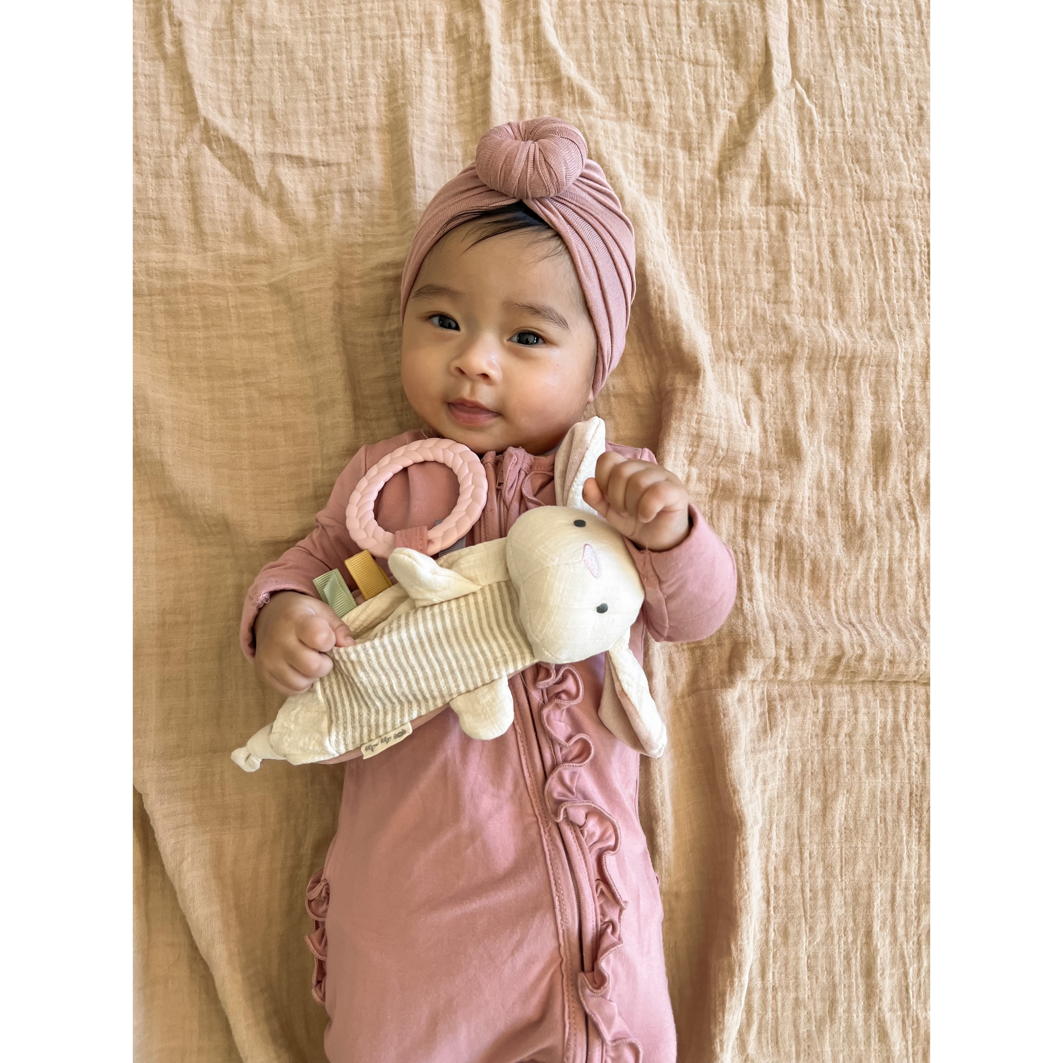 Bitzy Crinkle Sensory Toy with Teether - Bunny