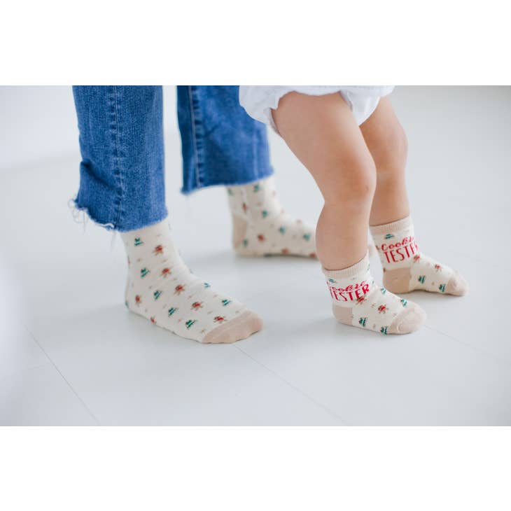 Cookie Baker & Cookie Tester Holiday Parent & Baby Sock Set