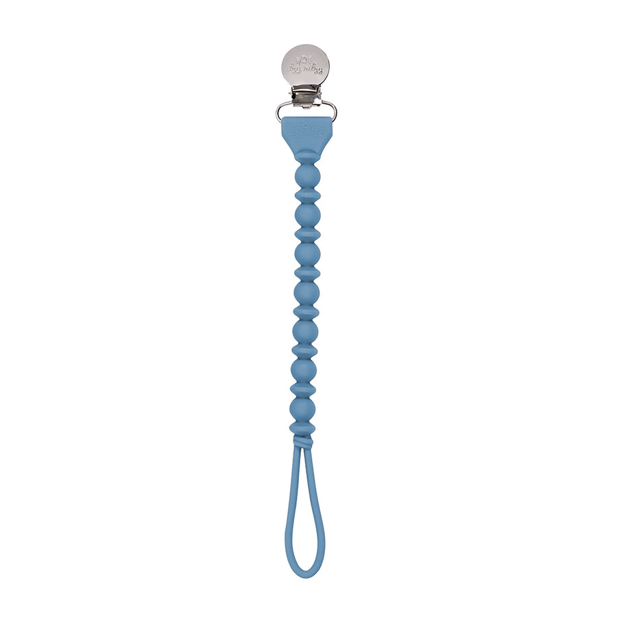 Beaded Sweetie Strap Silicone One Piece Pacifier Clip - Various Colors