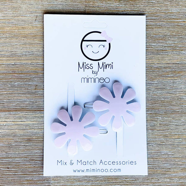 Flower Hair Clip Set of 2 - Various Colors