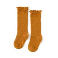 Lace Top Knee High Socks - Various Colors and Sizes