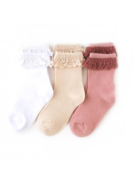 Lace Midi Socks 3 Pack - Girlhood