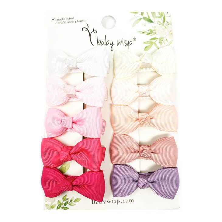 Diya Ribbon Snap Clip Set Of 10 - Various Colors