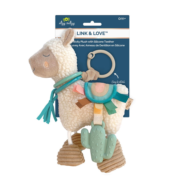 Link & Love™ Llama Activity Plush Silicone Teether Toy