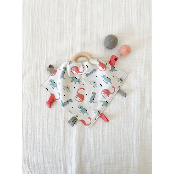 Organic Lovey Teether Toy - Dinosaurs