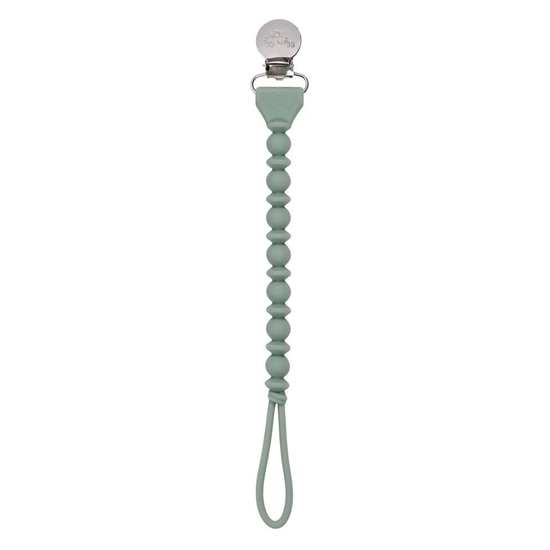 Beaded Sweetie Strap Silicone One Piece Pacifier Clip - Various Colors