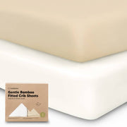 Organic Fitted Crib Sheet Khaki - Set of 2