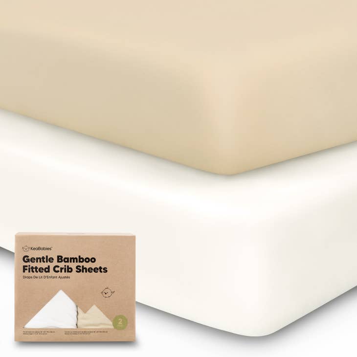 Organic Fitted Crib Sheet Khaki - Set of 2
