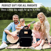 Original Diaper Backpack with Changing Pad - Trendy Black