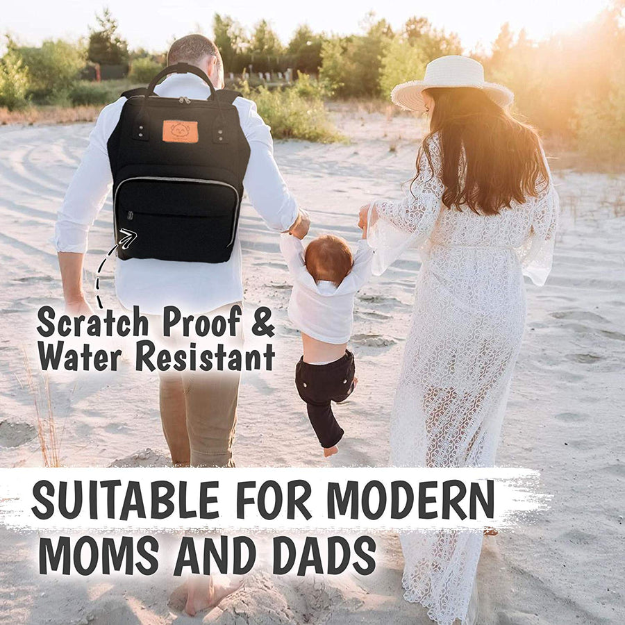 Original Diaper Backpack with Changing Pad - Trendy Black