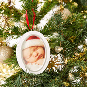 Babyprints Photo Ornament - White