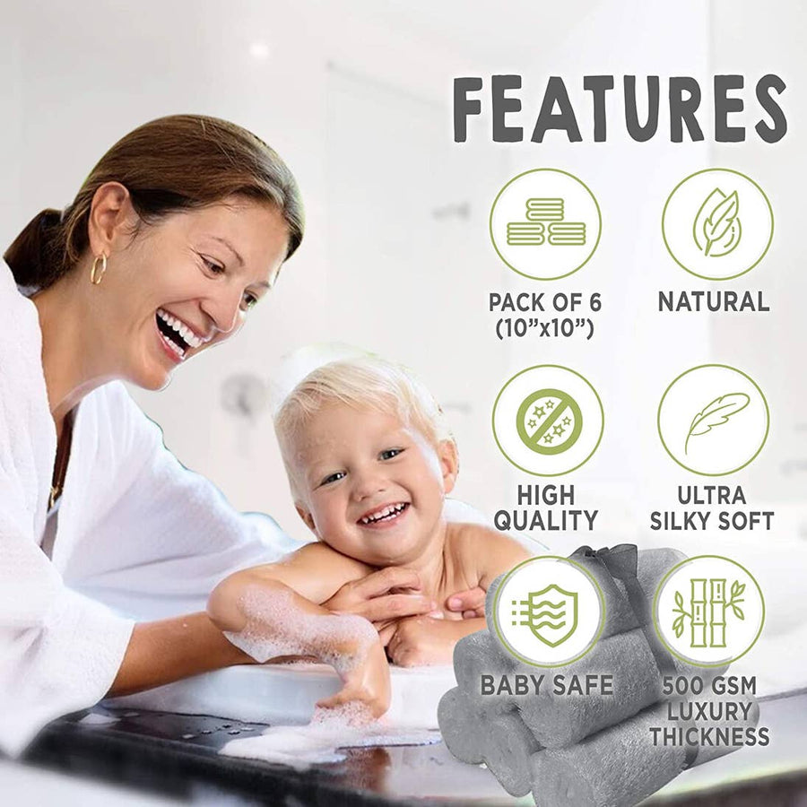 Deluxe Baby Washcloths - Cool Gray