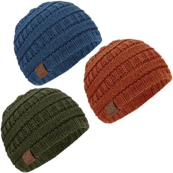 Baby Knitted Beanie - 3 Pack (Rhythm)