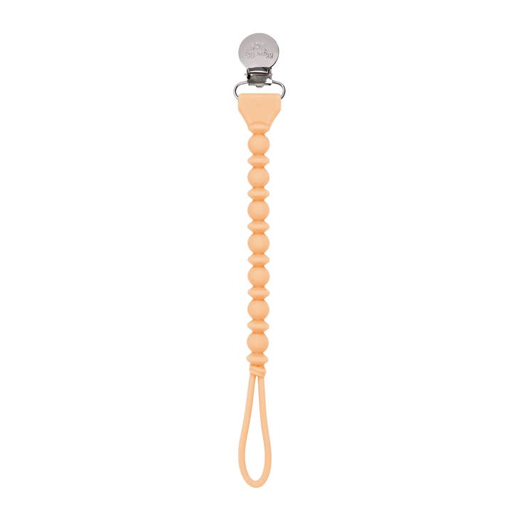Beaded Sweetie Strap Silicone One Piece Pacifier Clip - Various Colors