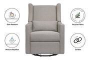Kiwi Electronic Recliner and Swivel Glider in Eco - Performance Fabric - Grey