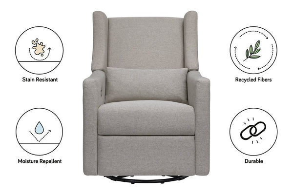 Kiwi Electronic Recliner and Swivel Glider in Eco - Performance Fabric - Grey