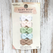 5-Piece Tiny Tuxedo Snap Hair Bows - Various Colors