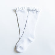 Lace Top Knee High Socks - Various Colors and Sizes