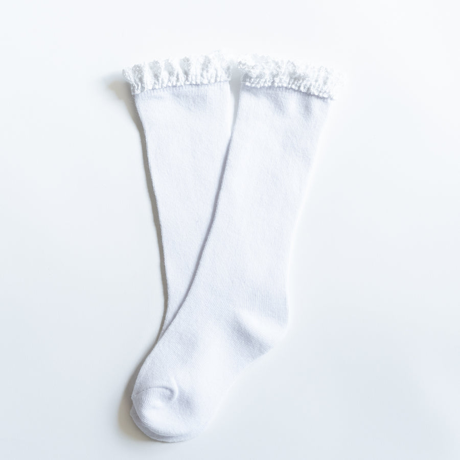 Lace Top Knee High Socks - Various Colors and Sizes