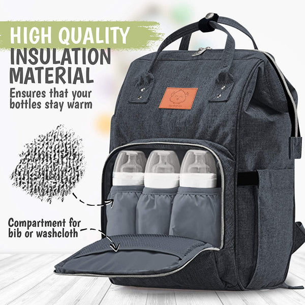 Original Diaper Backpack with Changing Pad - Mystic Gray