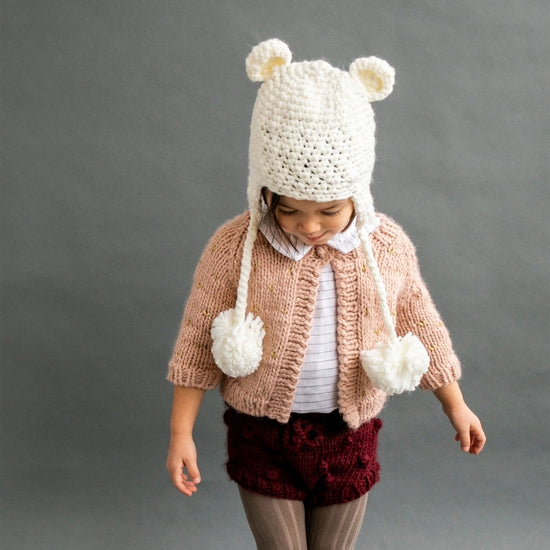 Sam Bear Knit Hat - Ivory