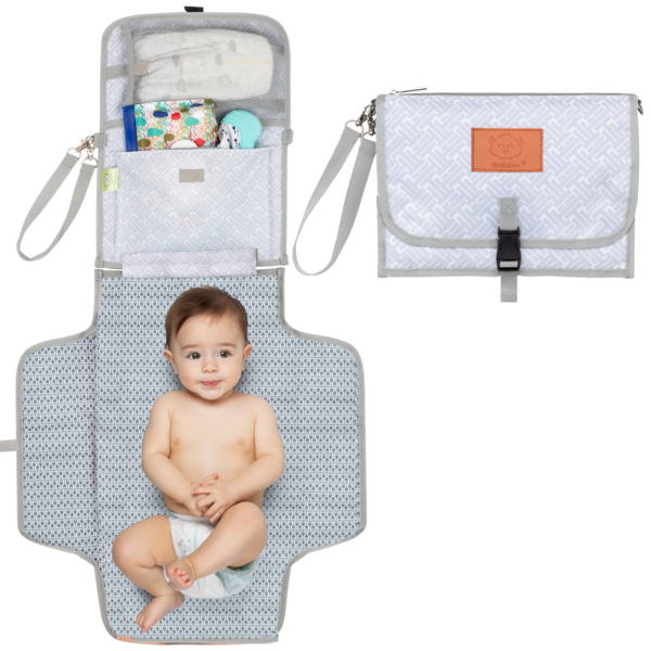 Ezee Diaper Changing Mat - Gray Mod